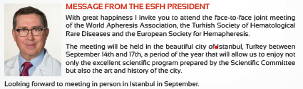 Message from the ESFH president
